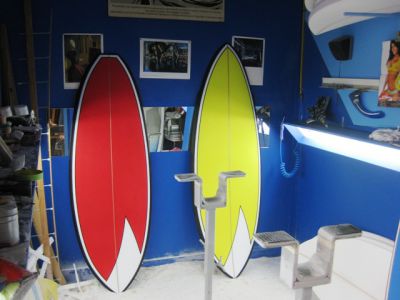Eq New Quiver
Six-0 chopped square shortboard and 6' 4" single wing rounded pintail step-up
